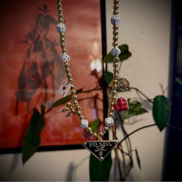 Prada Gold-Tone Charm Necklace - Picture 2 of 2